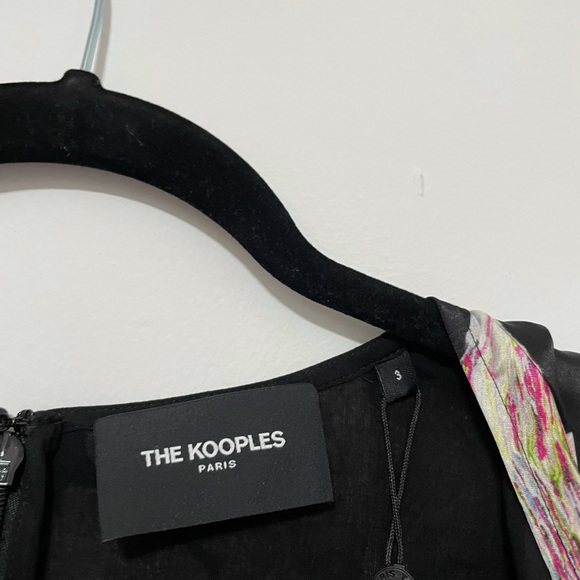 The Kooples Black and Pink Floral Mini Dress - Picture 7 of 7